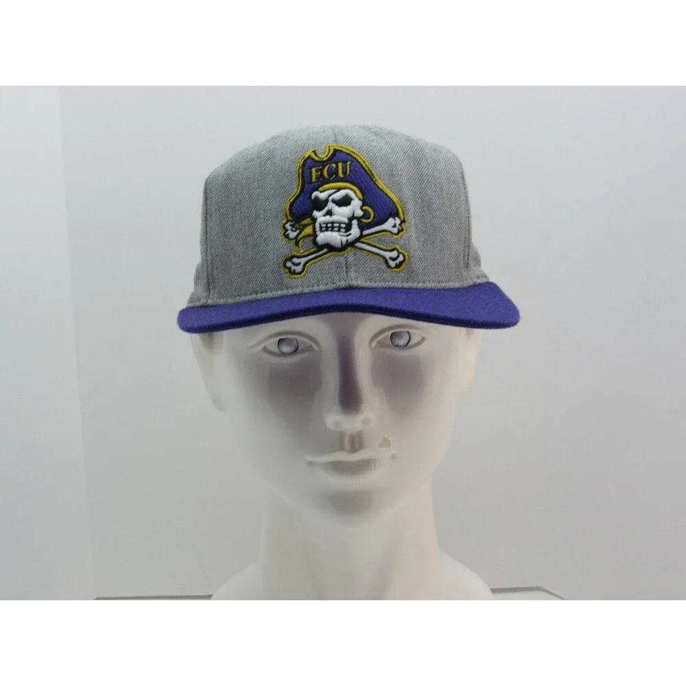 East Carolina Pirates Adidas Snapback Baseball Cap Men's One Size Grey Purple